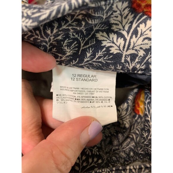 Old Navy Pixie Mid Rise Printed Capri Denim Jeans Womens Size 12 Regular AC10 - Picture 5 of 5